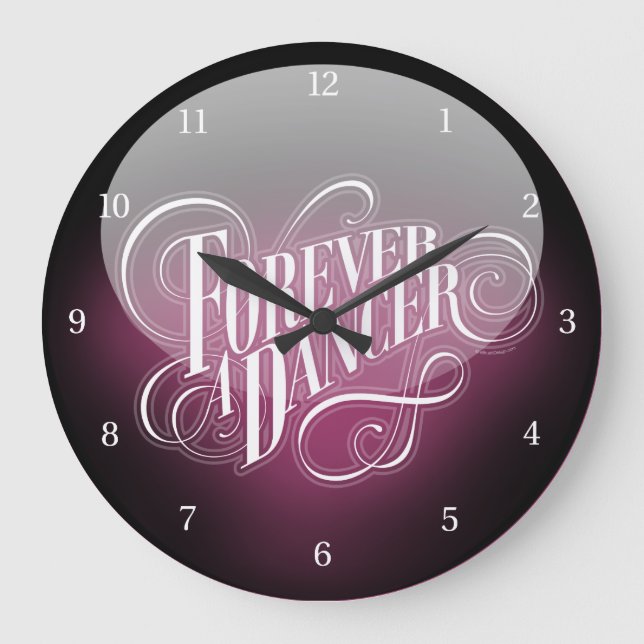 Forever A Dancer Große Wanduhr (Vorderseite)