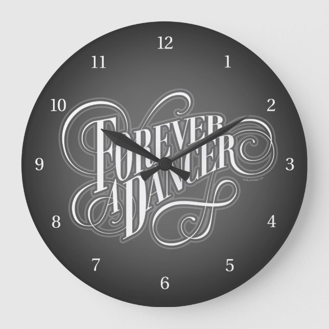 Forever A Dancer Große Wanduhr (Vorderseite)