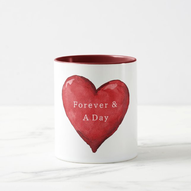 Forever & A Day Heart Valentine's Day Love Tasse (Zentrum)