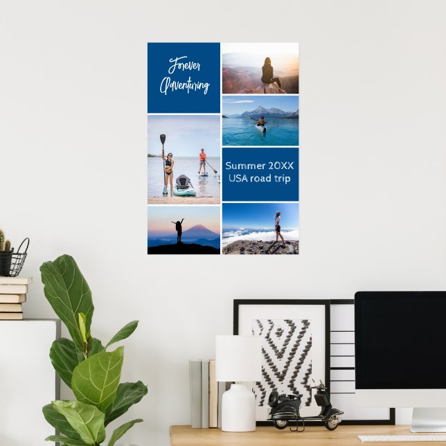 Forever Adventures Custom Foto Collage Poster (Heimbüro)