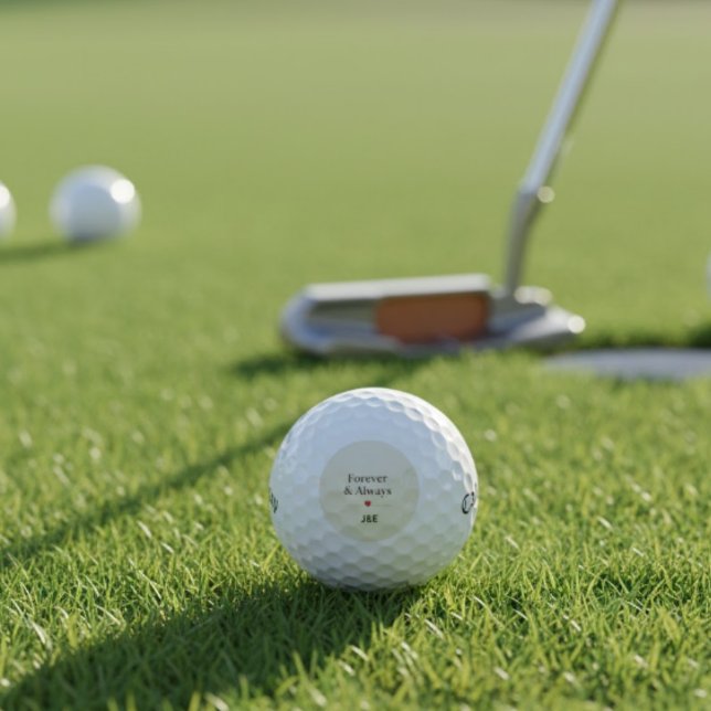 Forever & Always Benutzerdefinierte Initialen Roma Golfball (Von Creator hochgeladen)