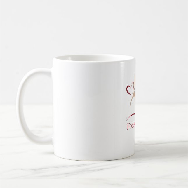 Forever & Always" Minimalist Couple Mug - Elegant  Kaffeetasse (Links)