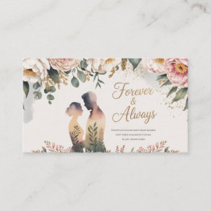 Forever & Always - Romantische botanische Silhouet Visitenkarte