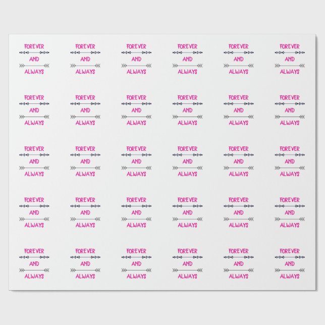 FOREVER AND ALWAYS GESCHENKPAPIER (Flach)