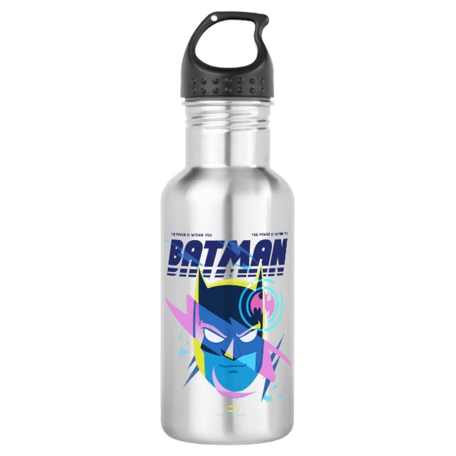 Forever Batman Light Up Head Graphic Edelstahlflasche (Vorderseite)