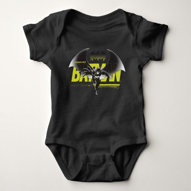 Forever Batman Reaching Graphic Baby Strampler (Vorderseite)