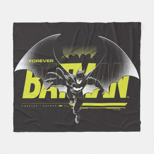 Forever Batman Reaching Graphic Fleecedecke (Vorderseite (Horizontal))