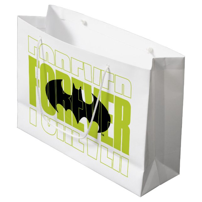 Forever Batman Typografy Symbol Graphic Große Geschenktüte (Vorderseite Schrägansicht)