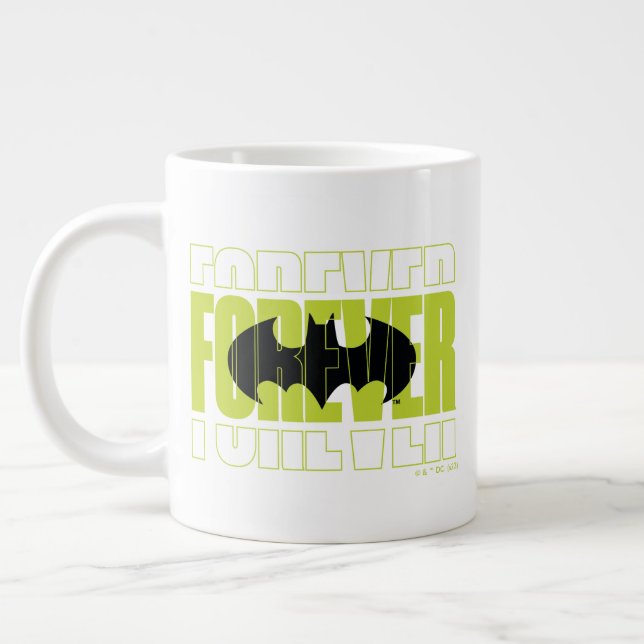 Forever Batman Typografy Symbol Graphic Jumbo-Tasse (Links)