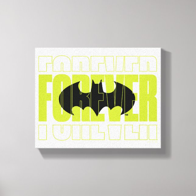Forever Batman Typografy Symbol Graphic Leinwanddruck (Vorderseite)