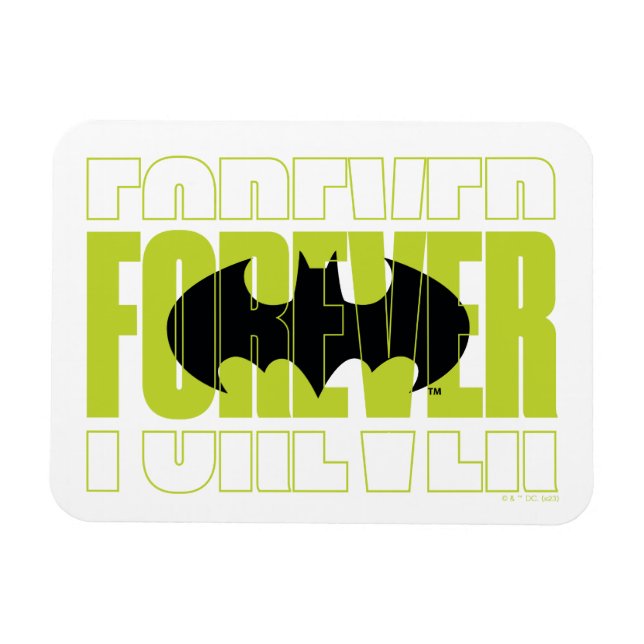 Forever Batman Typografy Symbol Graphic Magnet (Horizontal)