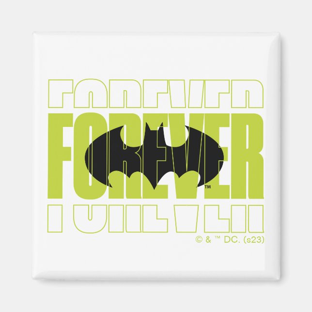 Forever Batman Typografy Symbol Graphic Magnet (Vorne)