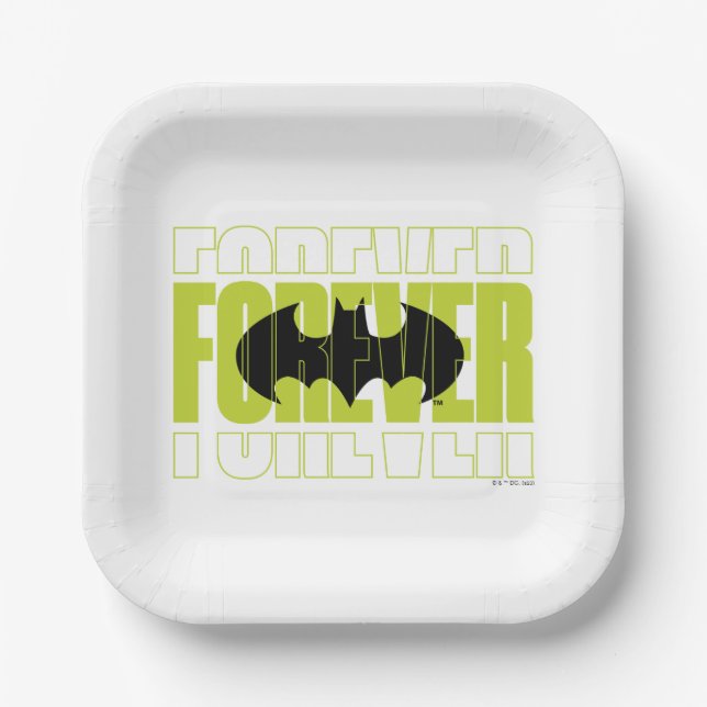 Forever Batman Typografy Symbol Graphic Pappteller (Vorderseite)