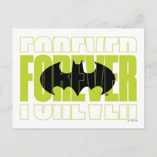 Forever Batman Typografy Symbol Graphic Postkarte