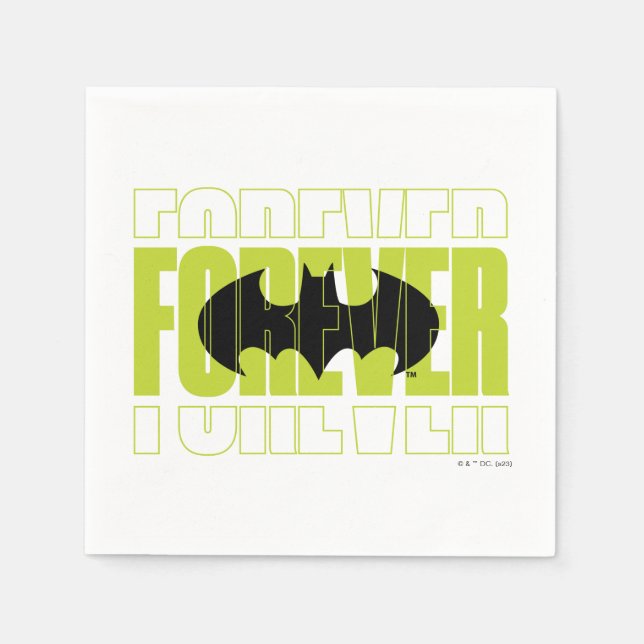 Forever Batman Typografy Symbol Graphic Serviette (Vorderseite)
