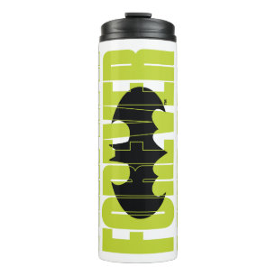 Forever Batman Typografy Symbol Graphic Thermosbecher