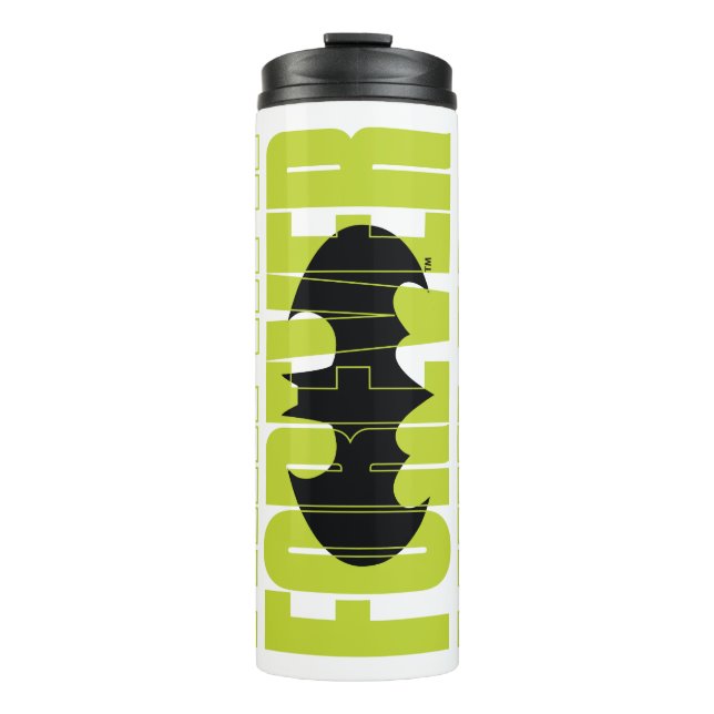 Forever Batman Typografy Symbol Graphic Thermosbecher (Vorderseite)