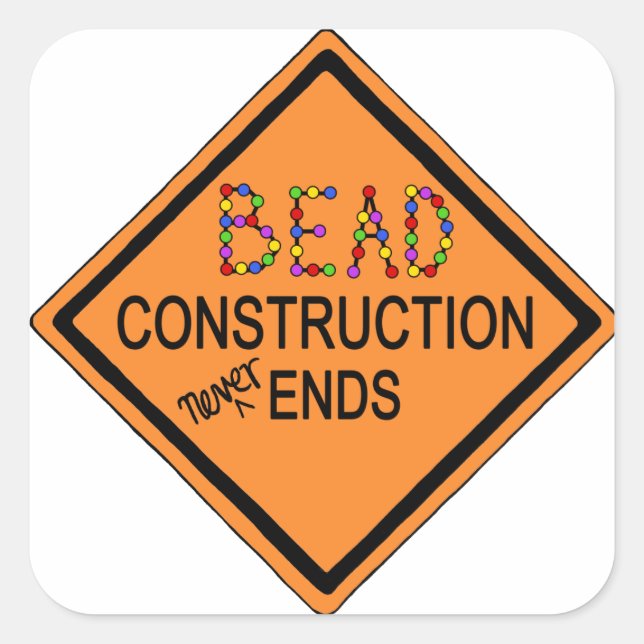 Forever Beading Quadratischer Aufkleber (Vorderseite)