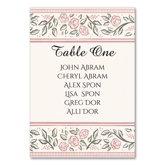 Forever Begins Today Tischnummer (Vorderseite)