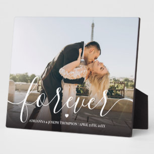 Forever Calligraphy Script Couple Wedding Foto Fotoplatte
