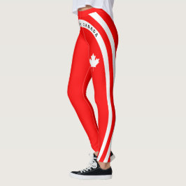 FOREVER CANADA (weißer Ahorn auf rot) Leggings