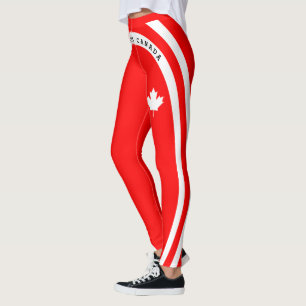 FOREVER CANADA (weißer Ahorn auf rot) Leggings
