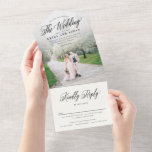Forever Classic Foto Wedding Invitation Suite All In One Einladung<br><div class="desc">Entworfen von Berry Berry Sweet . Besuchen Sie unsere Website unter www.berryberrysweet.com für moderne Schreibwaren und personalisierte Geschenke!</div>