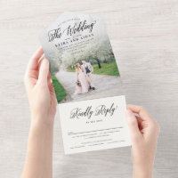 Forever Classic Foto Wedding Invitation Suite