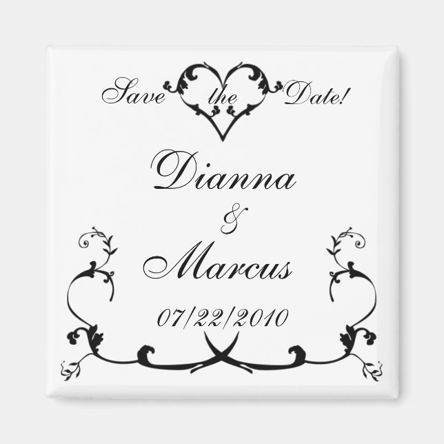 Forever Elegance Save the Date Magnet (Vorne)
