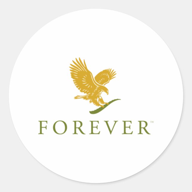 Forever Emblem Runder Aufkleber (Vorderseite)