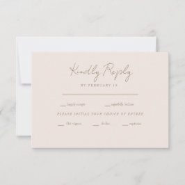 Forever Faithful Blushing Bride Wedding RSVP Karte