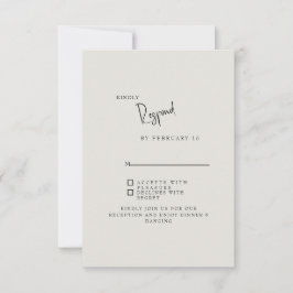 Forever Faithful Cream Simple Wedding RSVP Card Karte