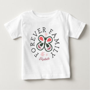 Forever Family Pink Butterfly Adoption Geschenk Baby T-shirt