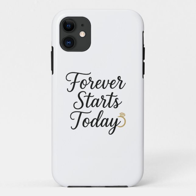 Forever fängt heute an - Romantisches T-Shirt für  Case-Mate iPhone Hülle (Rückseite)