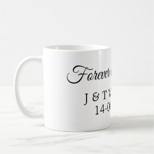 Forever & Forever fügen Sie Ehegatten Datum Liebe Kaffeetasse