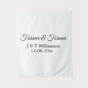 Forever & Forever fügen Sie Ehegatten Datum Liebe Wandteppich