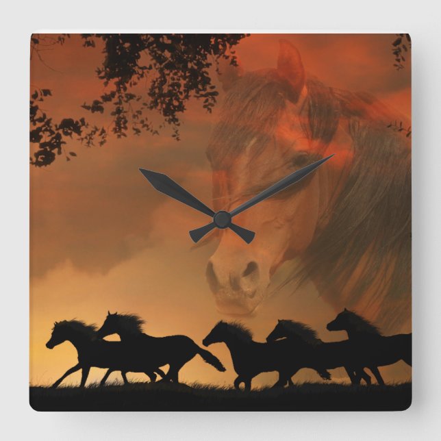 Forever Free Horlock Quadratische Wanduhr (Vorderseite)