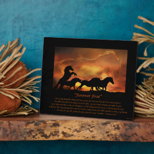 Forever Free Horse Memorial Plaque Fotoplatte