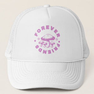 Forever Friends Cute Pink Mushroom Truckerkappe