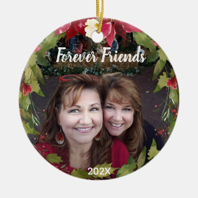Forever Friends Naher als ein Schwester Blumenreat Keramik Ornament (Vorne)