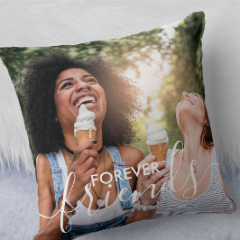 Forever Friends Script Overlay 2 Foto Kissen