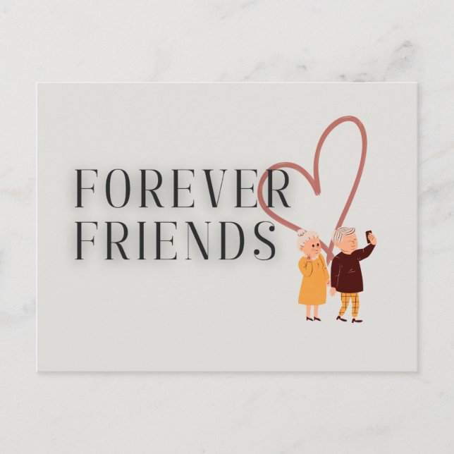 Forever Friends: Selfie Postcard Postkarte (Vorderseite)