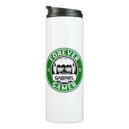 Forever Gamer, Personalisiert Name Print Thermosbecher