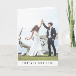 Forever Grateful Simple 2 Foto Wedding Vielen Dank Karte