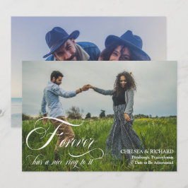 Forever hat einen schönen Ring zu es 2 Foto Verlob Ankündigung