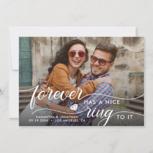 Forever hat einen schönen Ring zu es Typografie Ho Save The Date