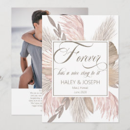 Forever hat einen schönen Ring zu ihm Foto Verlobu Ankündigung