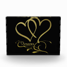 Forever Hearts Gold bearbeitbare Hintergrundfarben