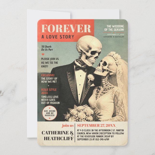 FOREVER Hochzeitsgazette Einladung (Vorderseite)