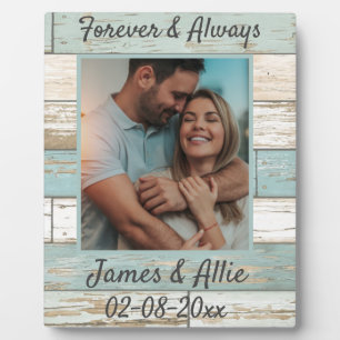 Forever & immer Jubiläum Valentines Gift Plaqu Fotoplatte